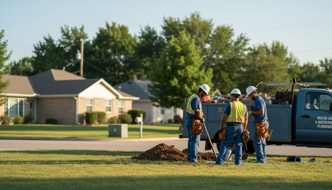 Residential water line and bathroom plumbing service in Slade, KY
